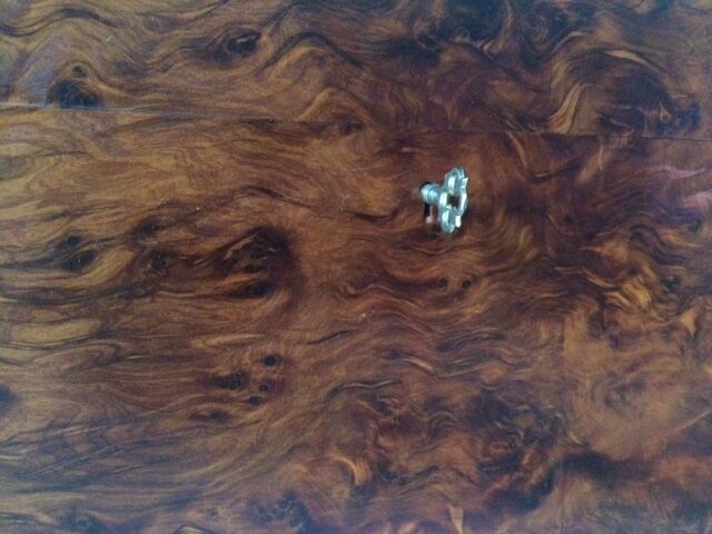 Large jewel box in thuya magnifying glass, 1970s