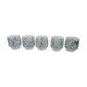 Lot of 5 glasses water myosotis blue flower decoration