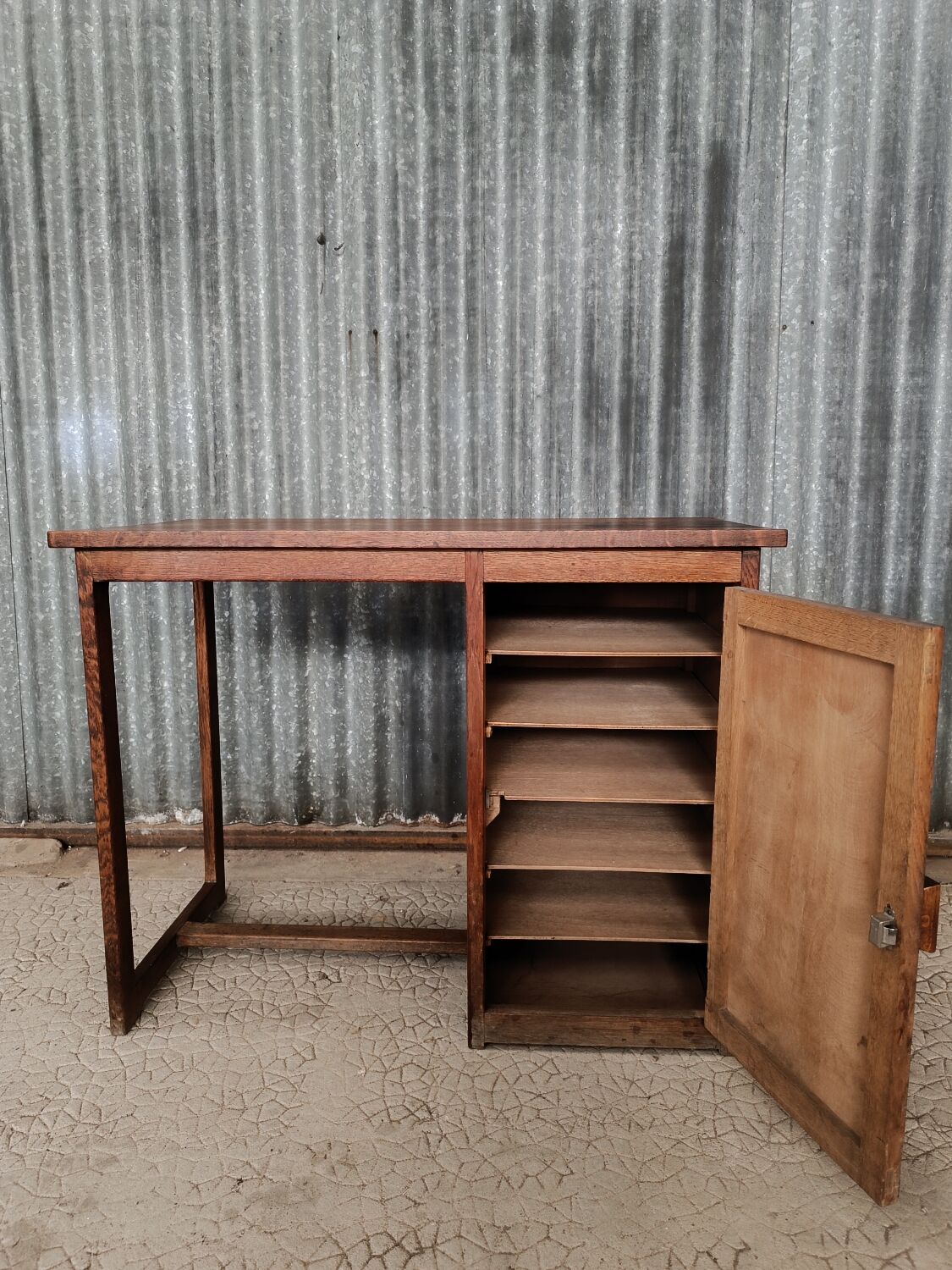 Small vintage solid wood desk