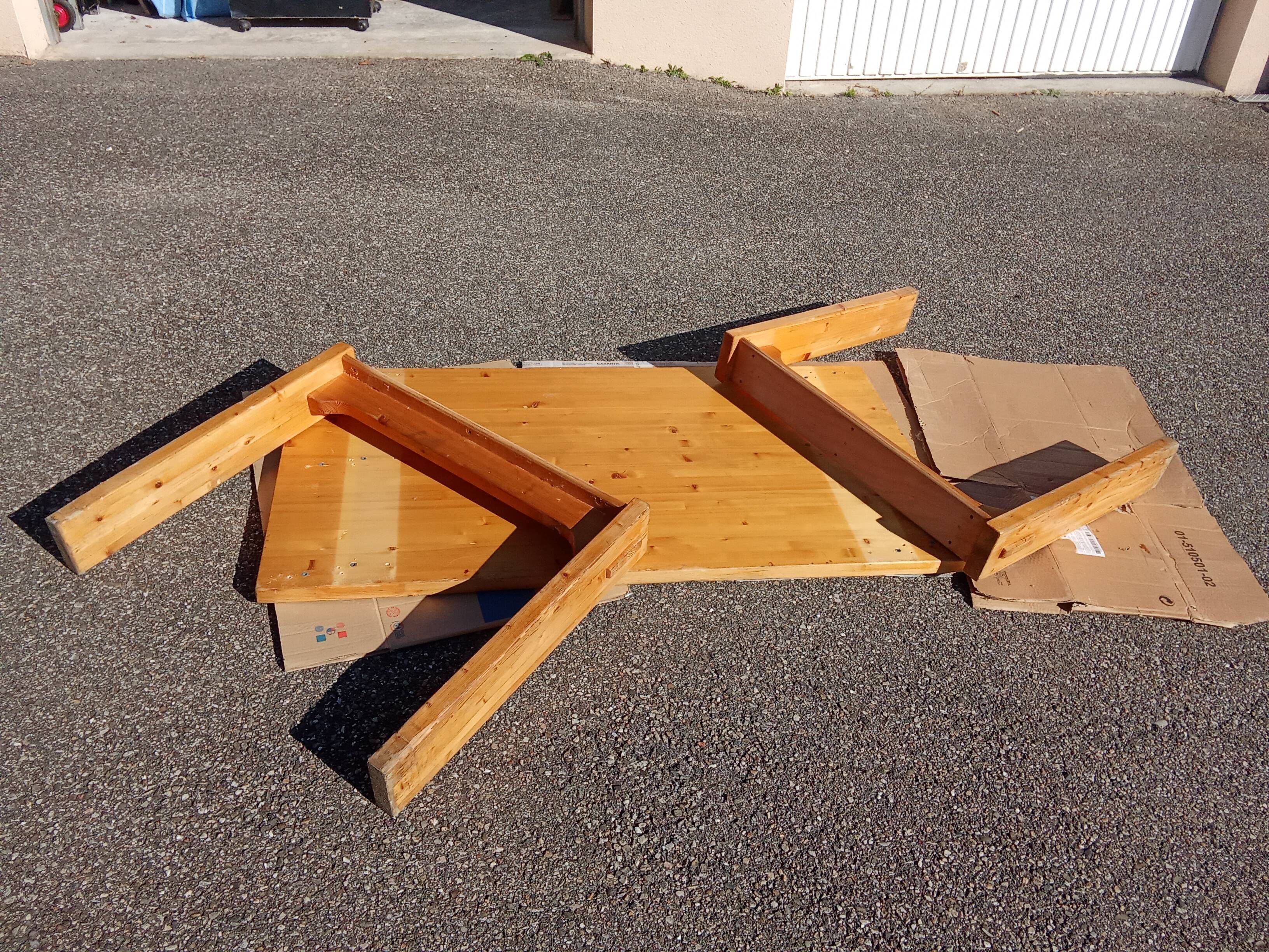 Brutalist style pine table from the 1970s.