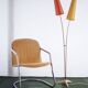 Vintage Stehlampe Cosack en fibre de verre Messing