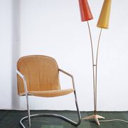 Vintage Stehlampe Cosack en fibre de verre Messing