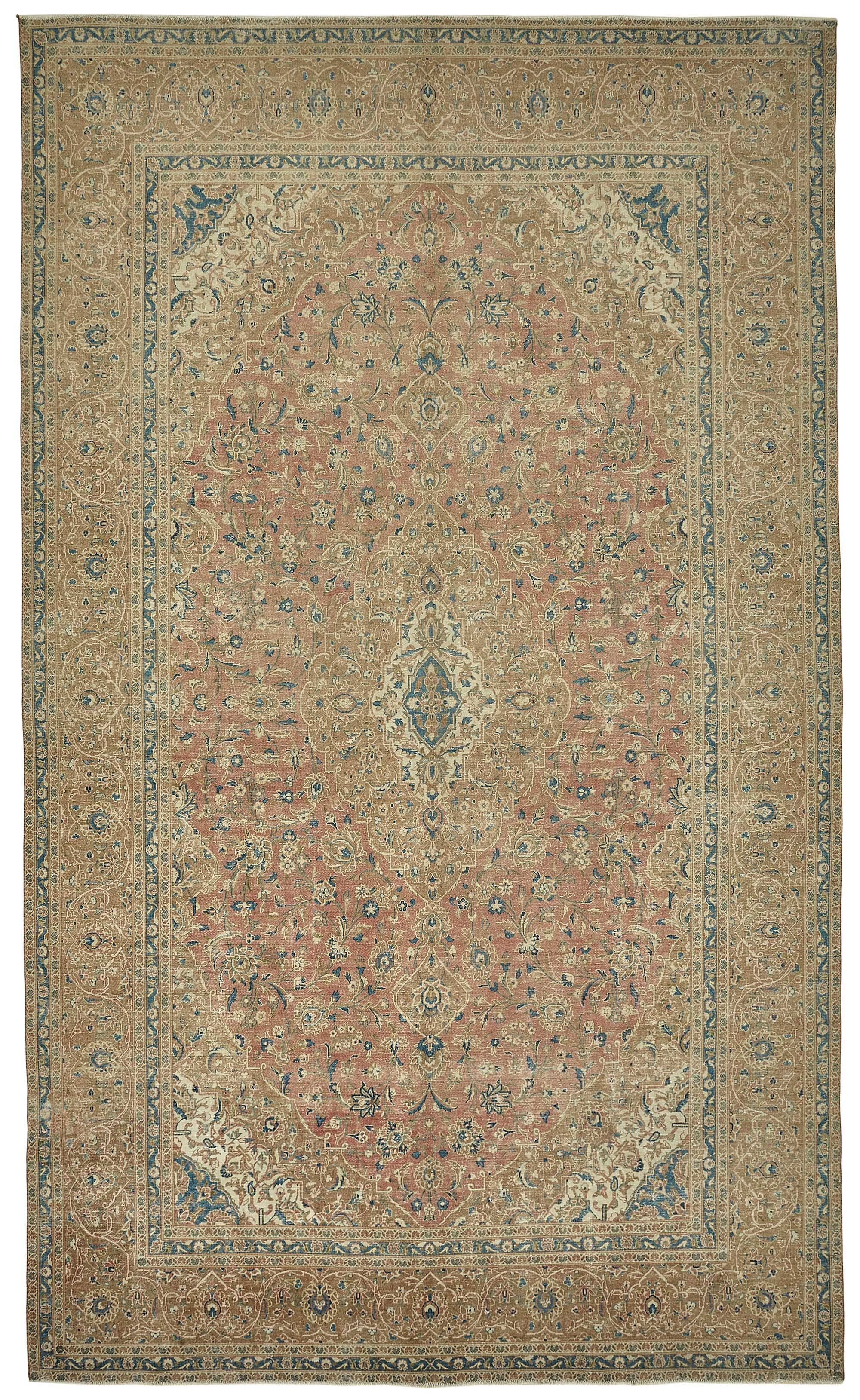 Tapis vintage unique fait à la main 293 cm x 484 cm
