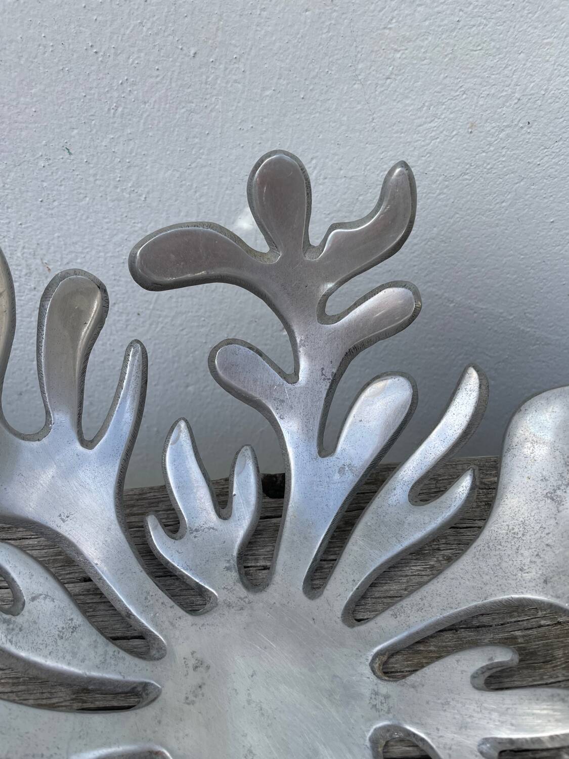 Designer metal fruit bowl
