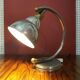 Modernist office lamp - patinated metal - ca 1950