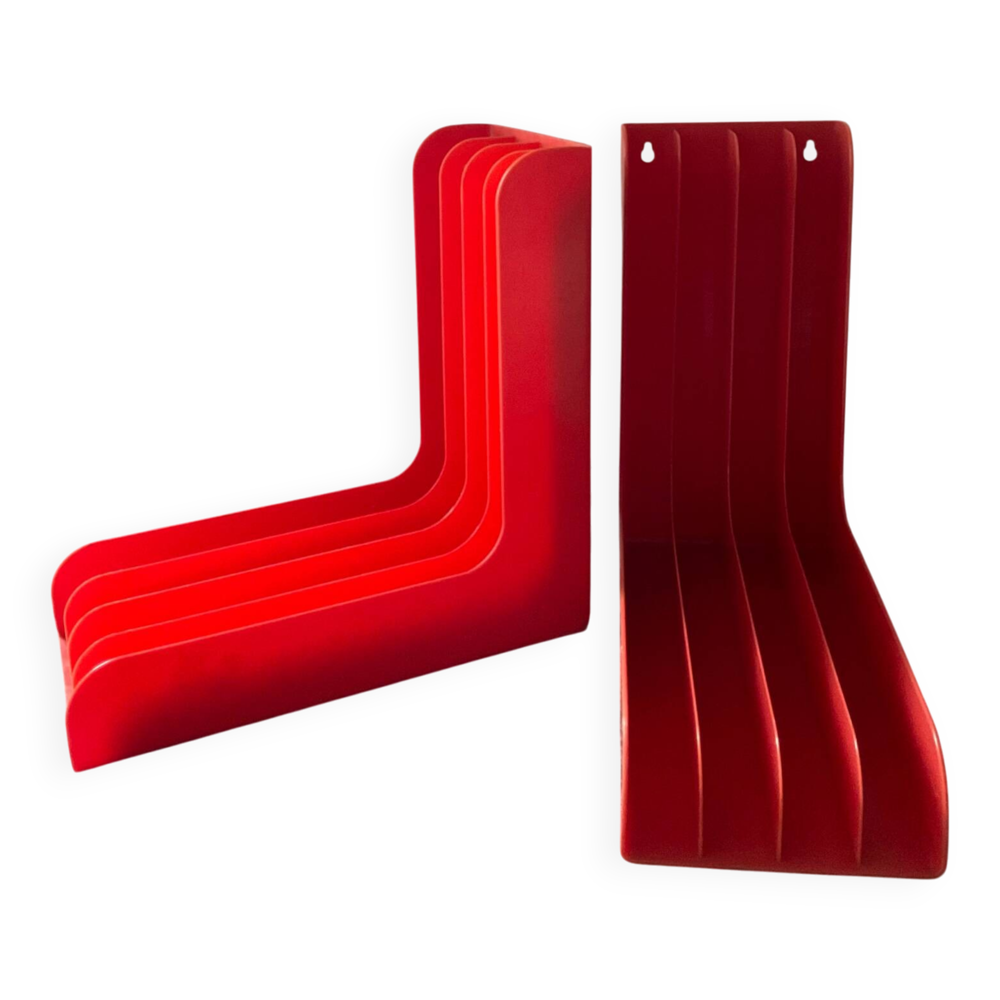 Pair of vinyl storage racks Boa Inter Holland from the 1970s.