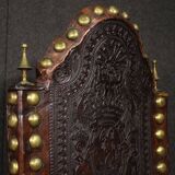 Pair of 18th-century antique Italian leather chairs