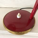 Articulated desk lamp, 1960s, burgundy and gold