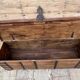 bench - teak chest from Burma with original fittings
