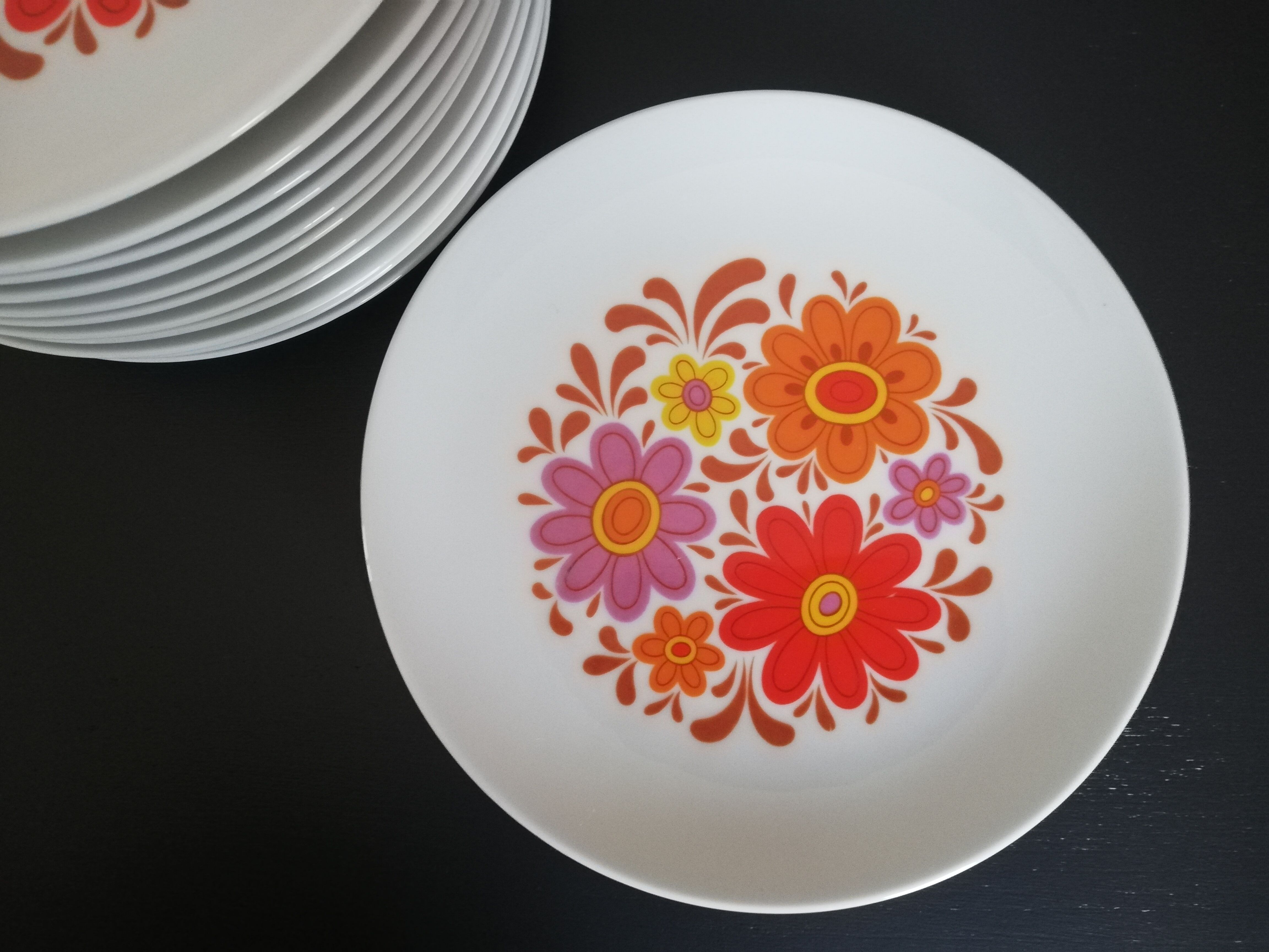 Service 12 plates winterling Bavaria 70s