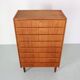 Mid-Century Modern Danish Chest of Eight Drawers, Tallboy in Teak, Denmark, 1960