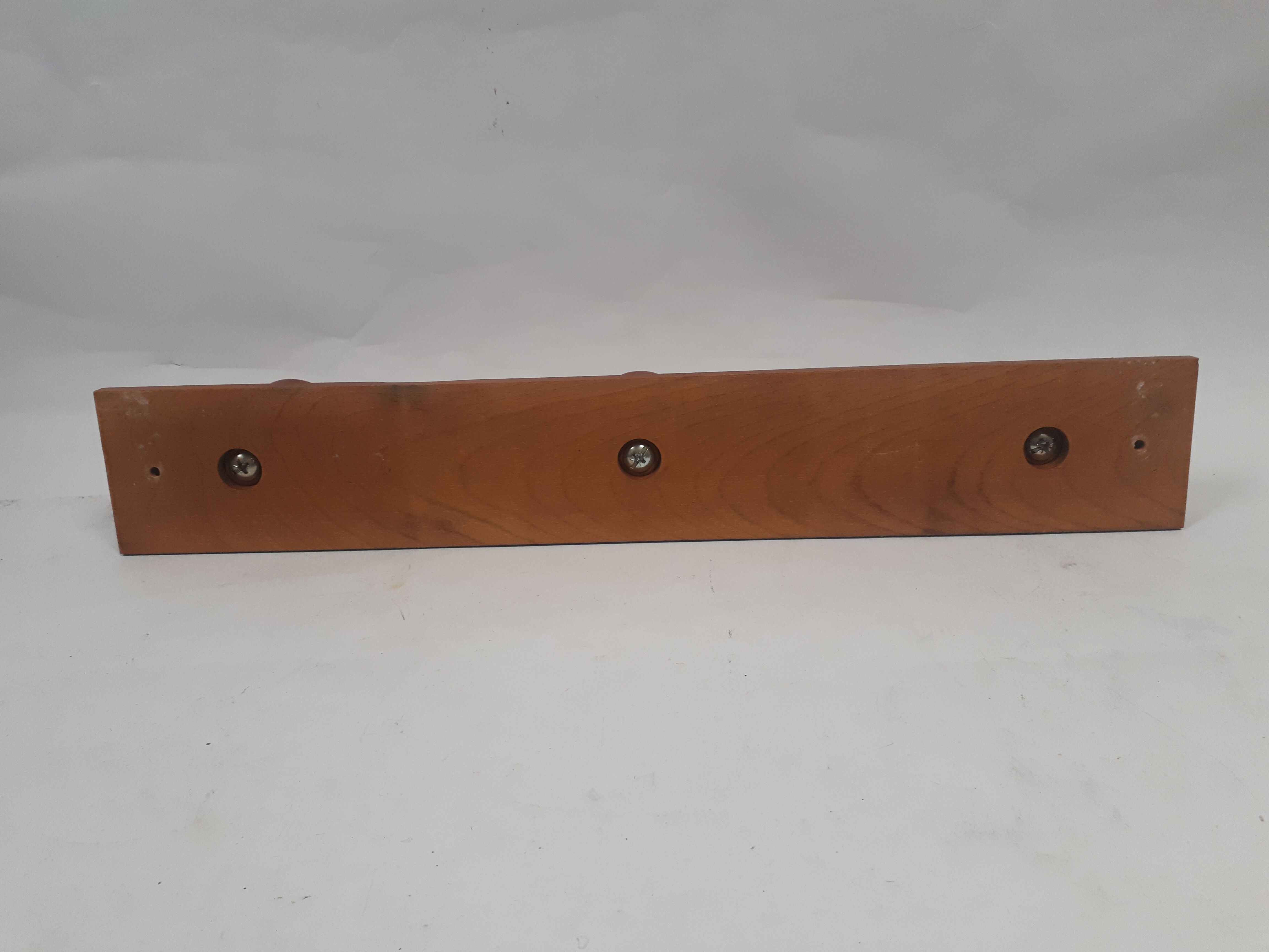 1970 vintage wooden coat rack 3 crochets