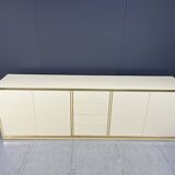 Beige lacquered credenza, 1970s