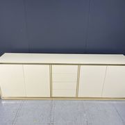 Beige lacquered credenza, 1970s