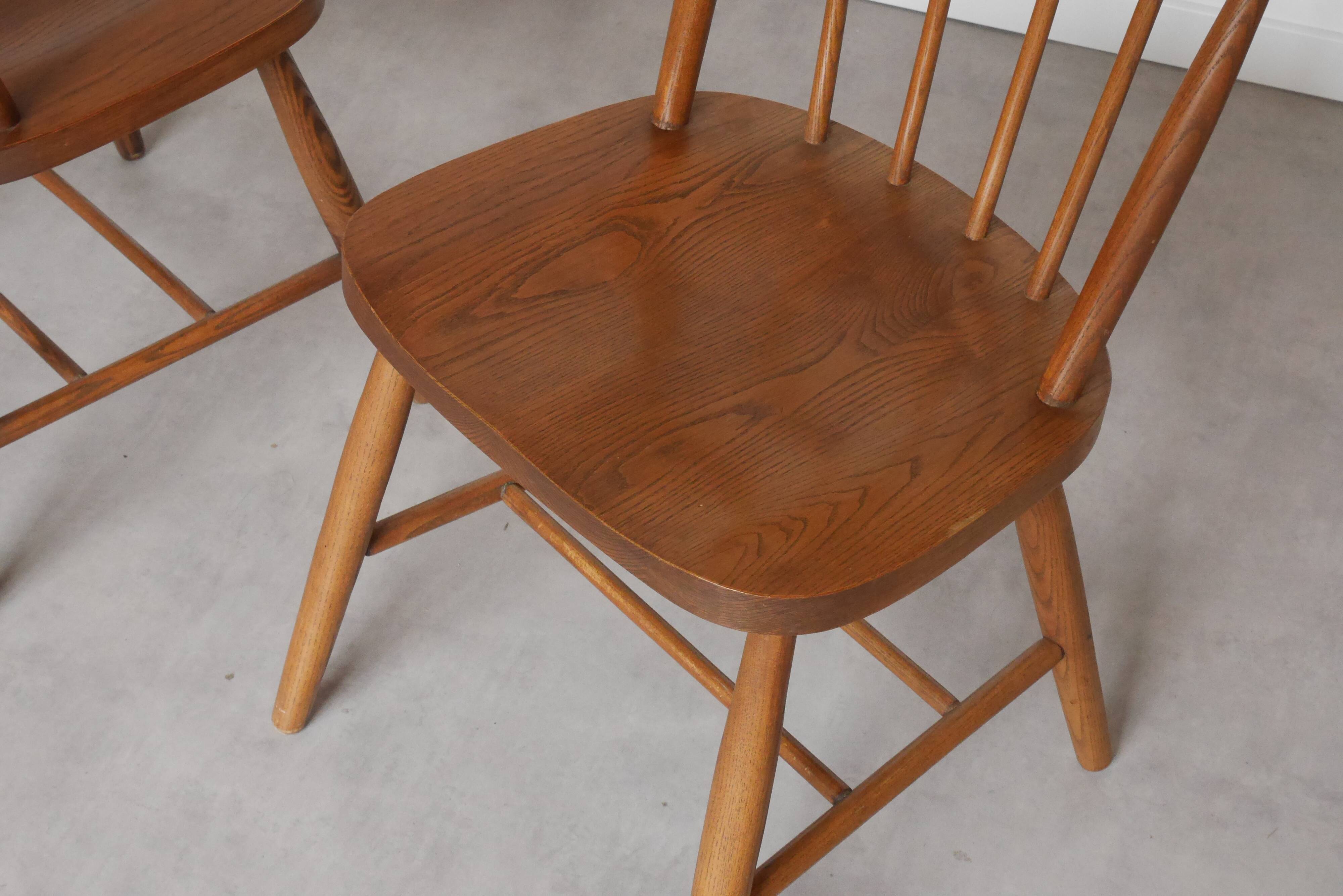 2 american walnut chairs