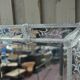 Ancien miroir en verre blanc murano vers 1900