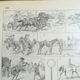 Lithograph on horse racing from 1928