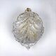 Mid-century leaf wall sconce, frosted Murano glass, circa 1960s