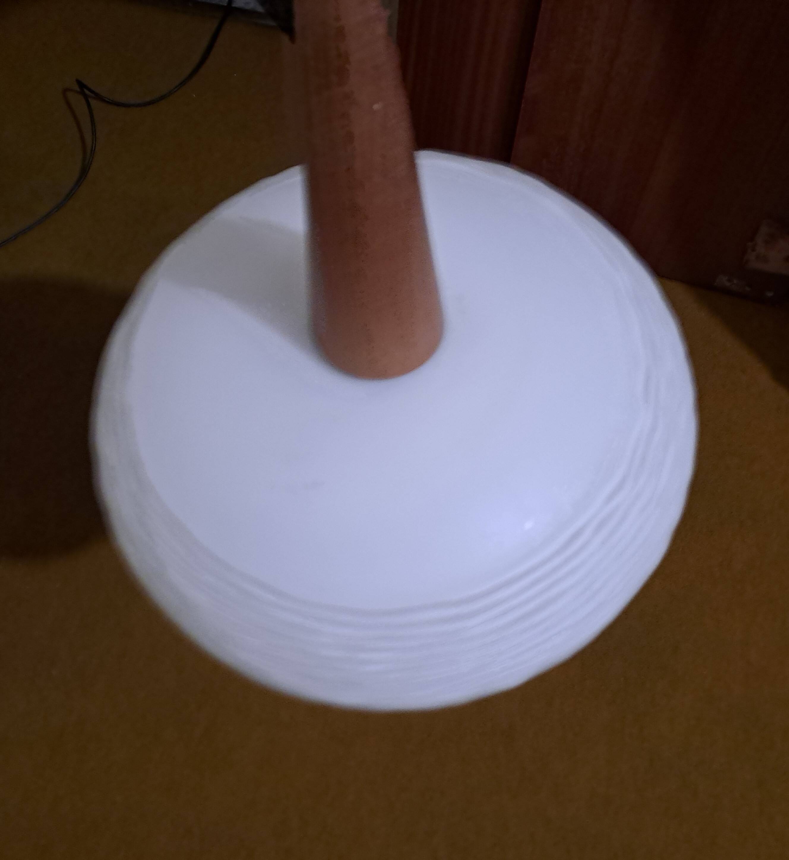 Suspension chandelier ceiling light frosted glass scandinavian France 1960 pop