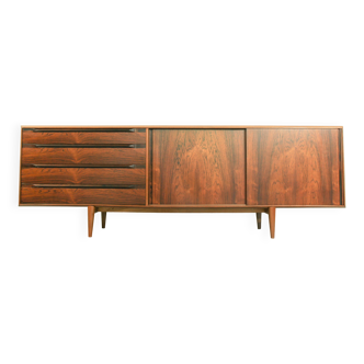 Danish Rosewood & Teak Sideboard By Ib Kofod Larsen For Fredericia Møbelfabrik 1950's