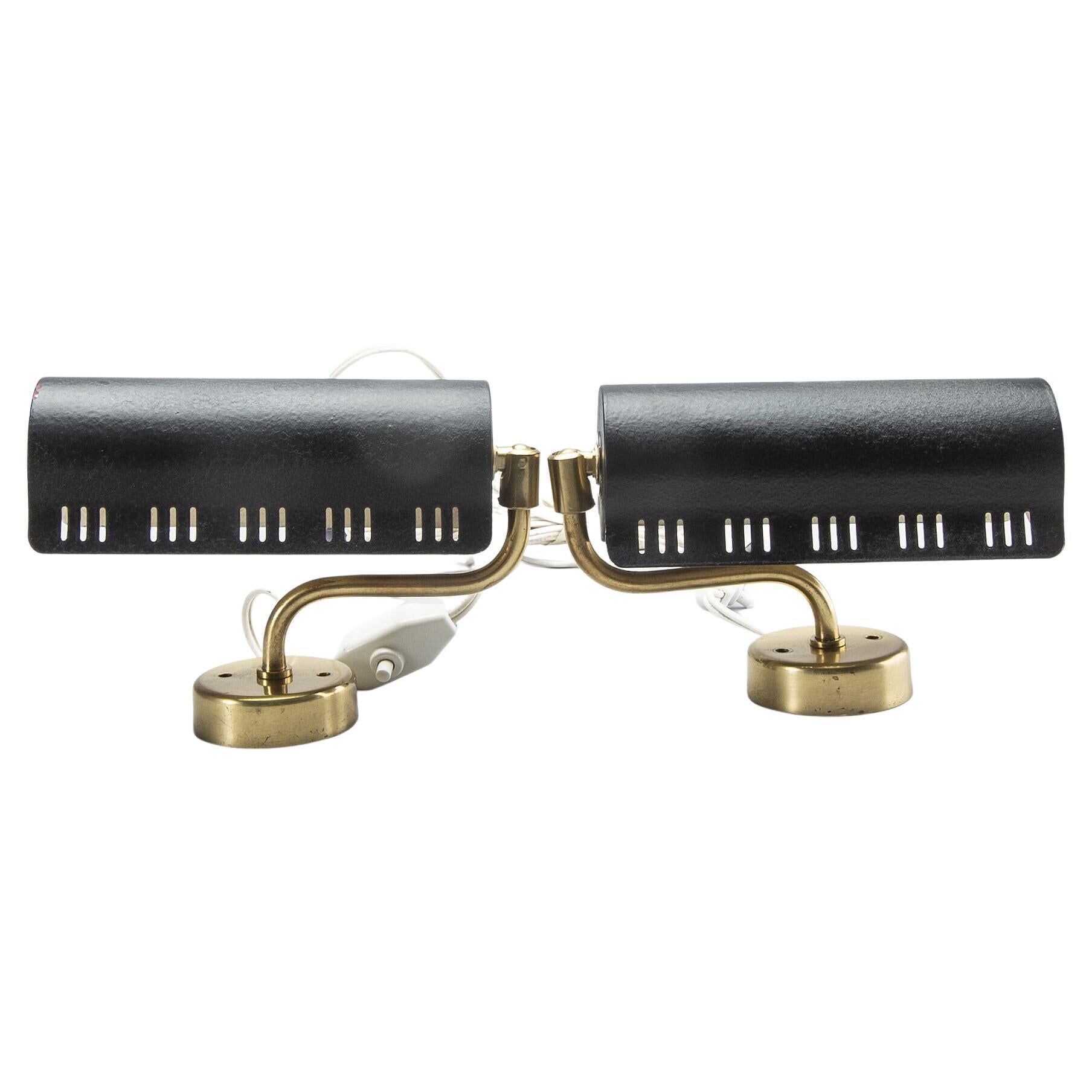 Paire de lampes murales Falkenbergs Lighting Suède 1960