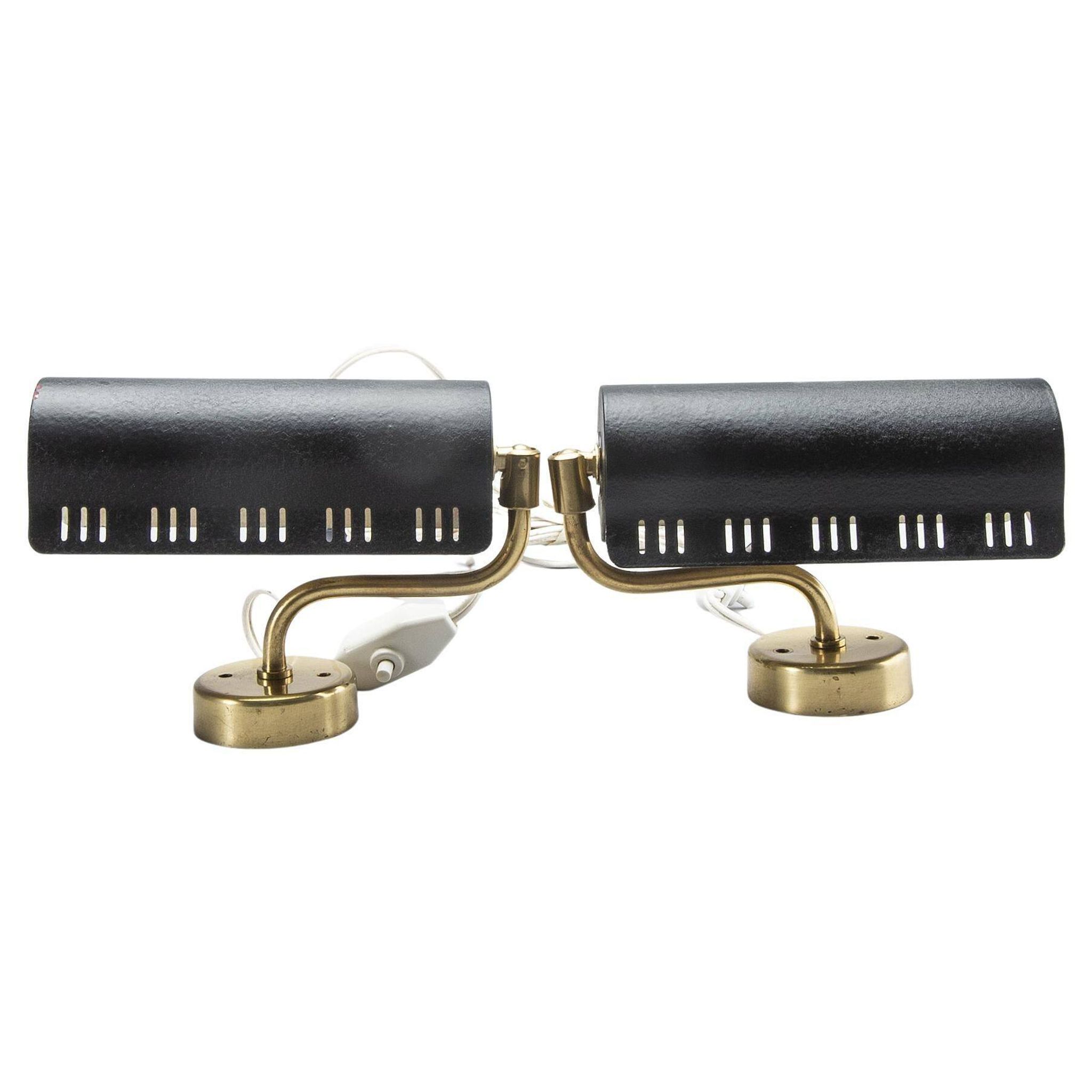 Paire de lampes murales Falkenbergs Lighting Suède 1960