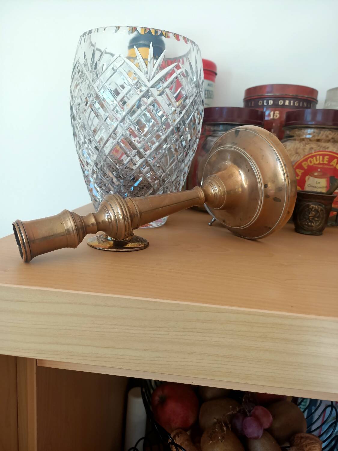 19th century copper candlestick