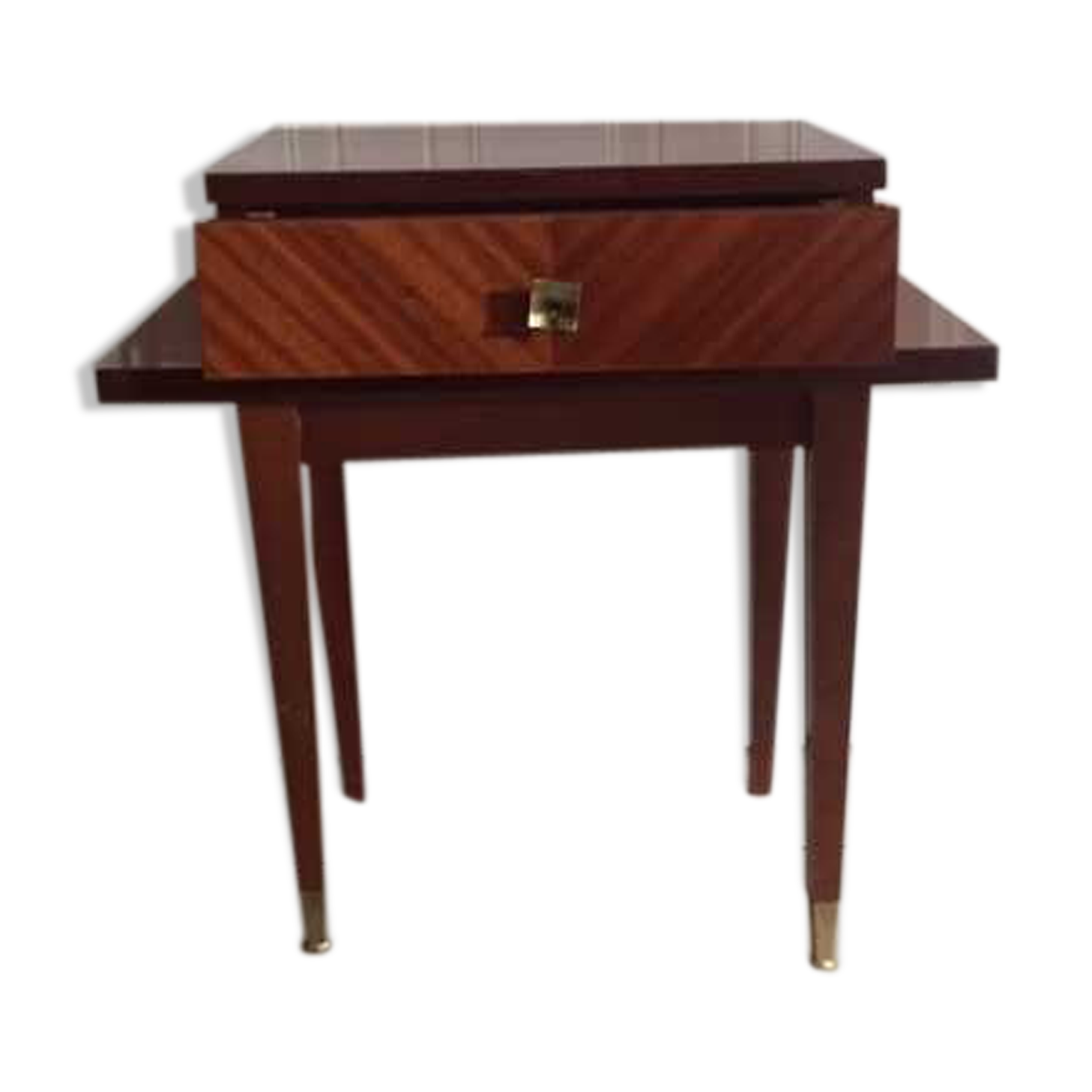 Vintage varnished bedside table