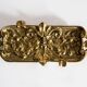 Small Bowl Ashtray in Brass Metal Mid-20th Century Golden Flowers Italy 1970s