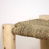 Moroccan wooden bench with storage 60cm