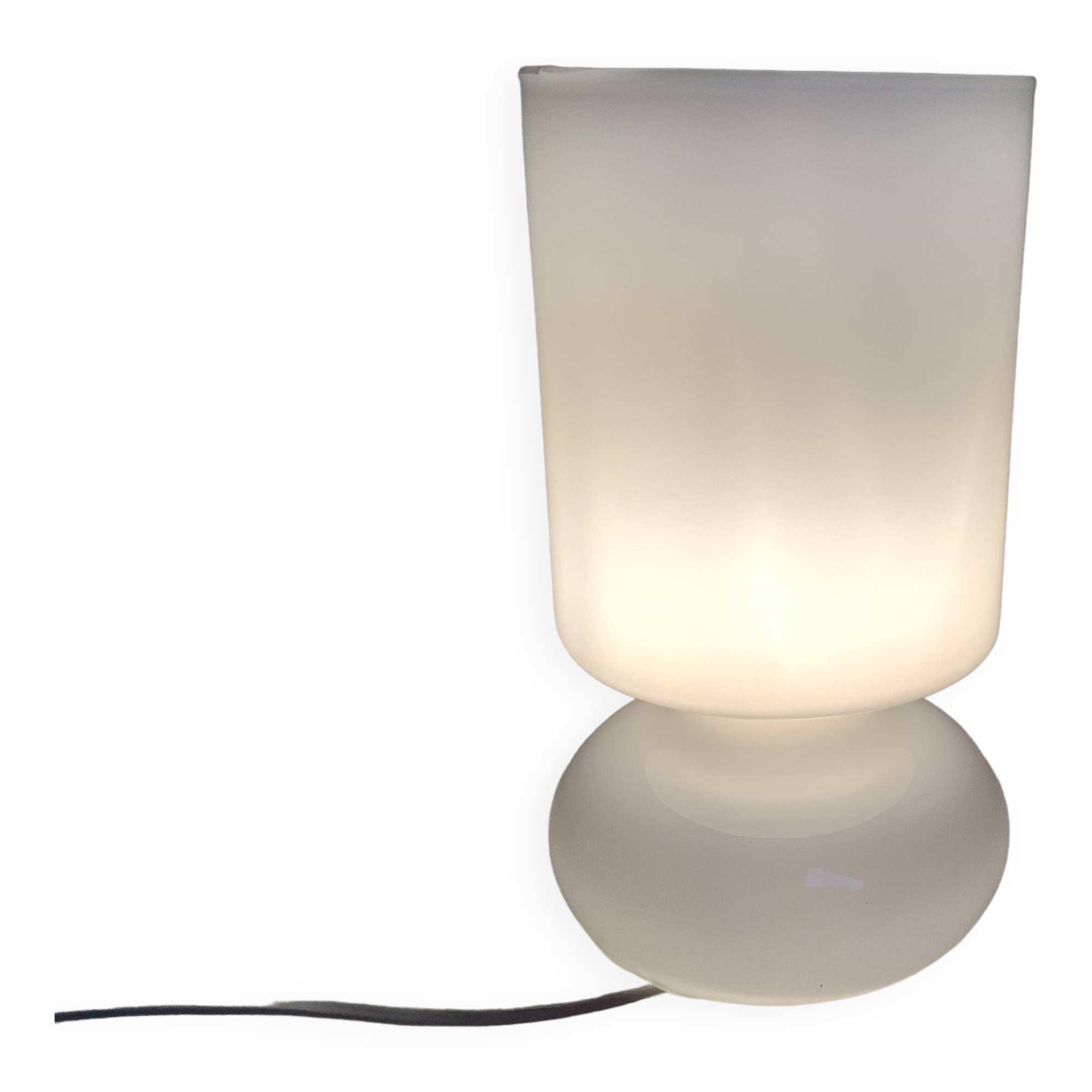 White glass paste lamp