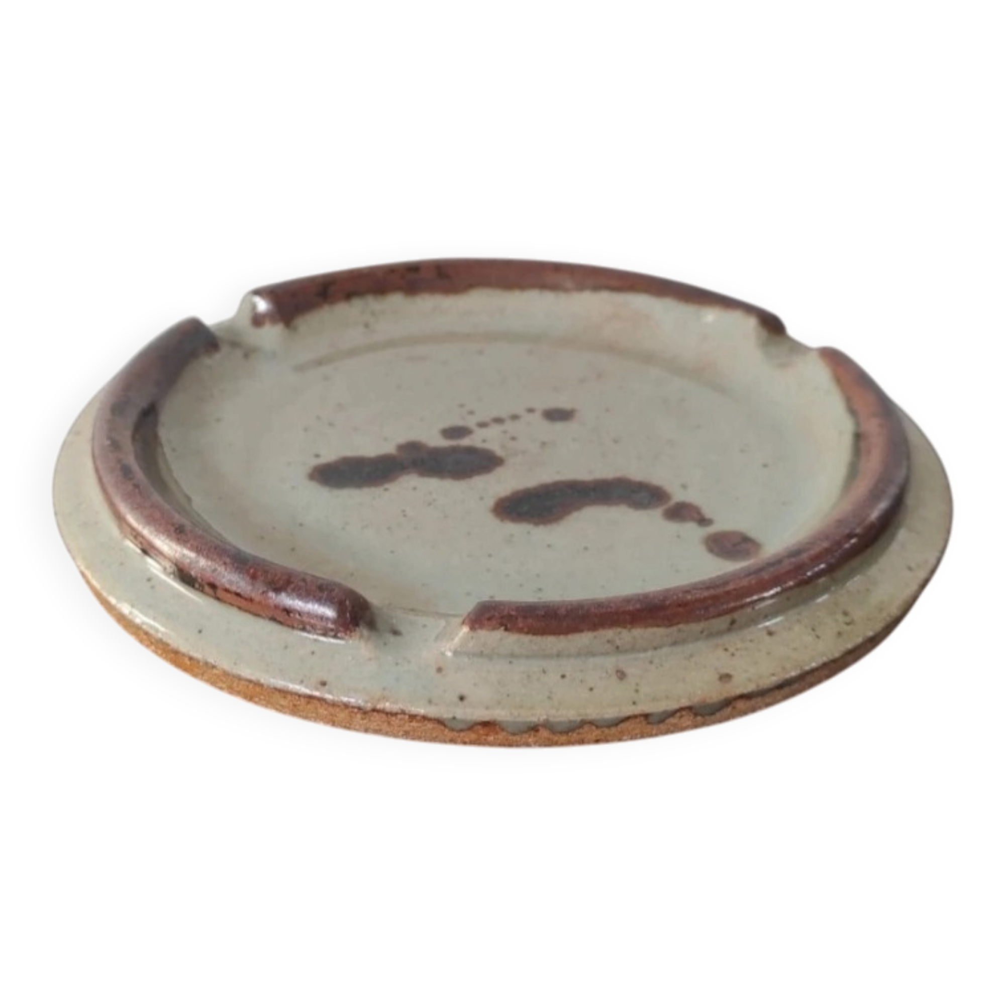 Vintage enamelled stoneware ashtray