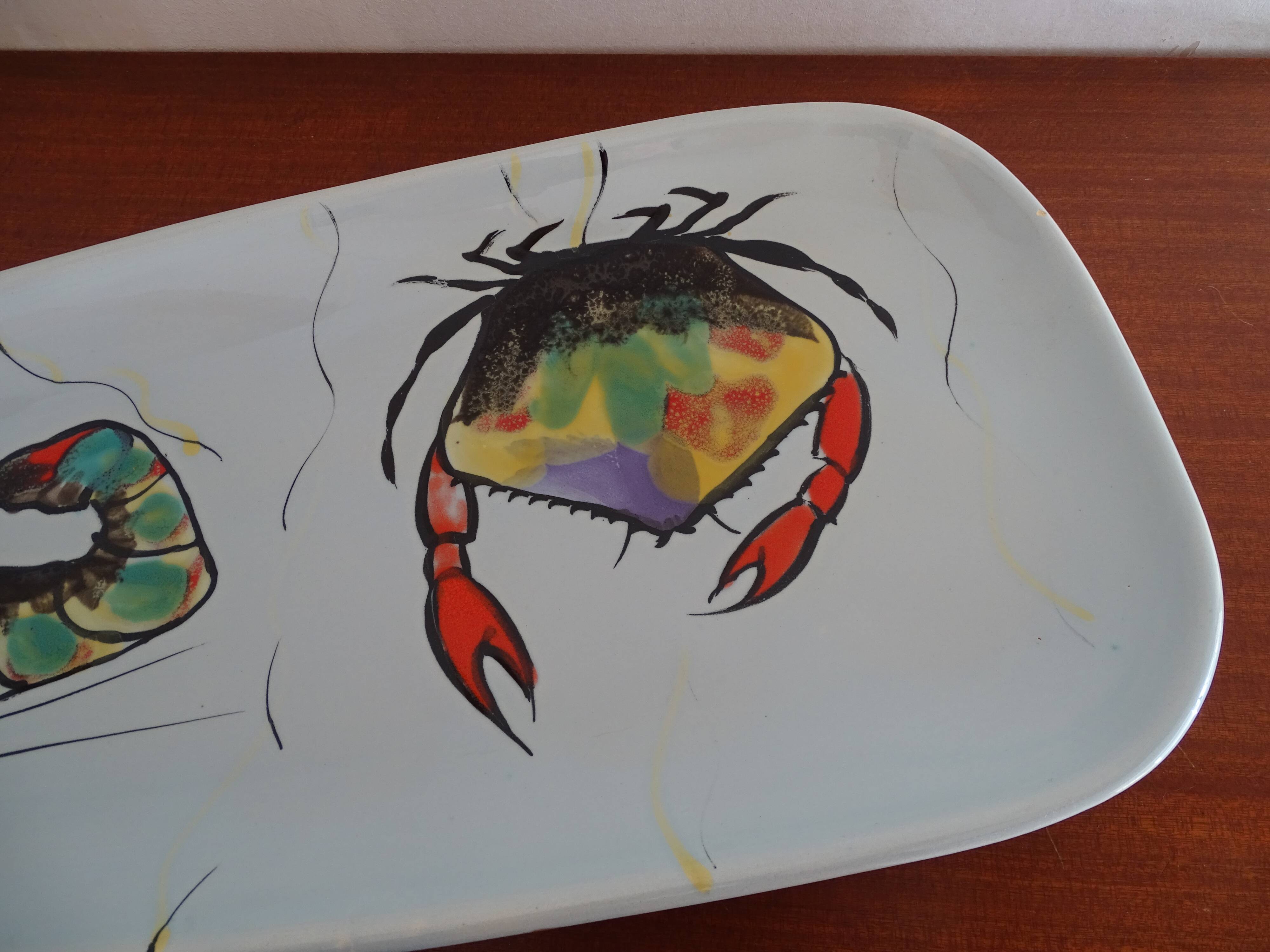 Fish dish MBFA Pornic 1960 vintage