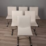 Lot de 6 chaises vintage des années 70 mod. finalement concevoir g. offert pour saporiti