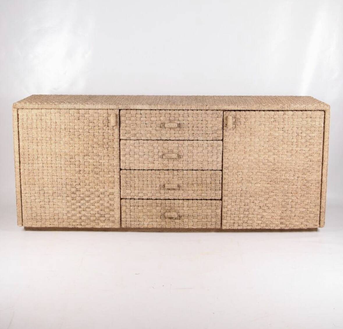 Woven rush sideboard