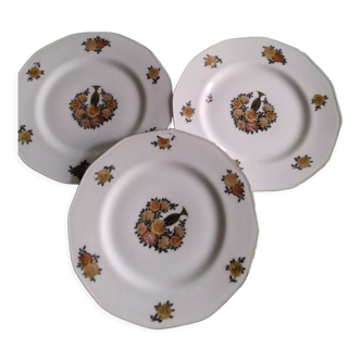 3 assiettes plates