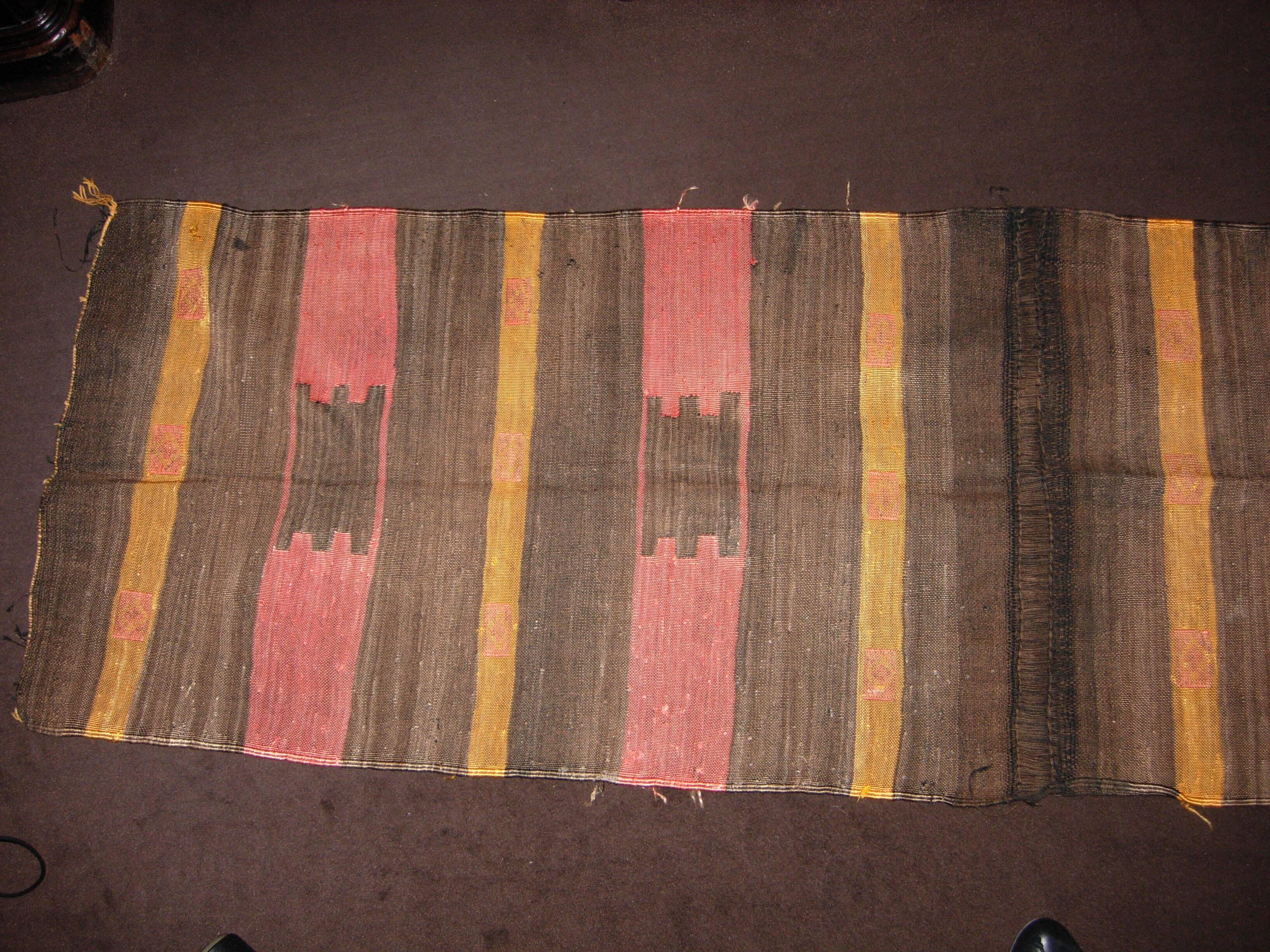 Long Moroccan Berber rug in sabra (vegetable silk) that can be divided