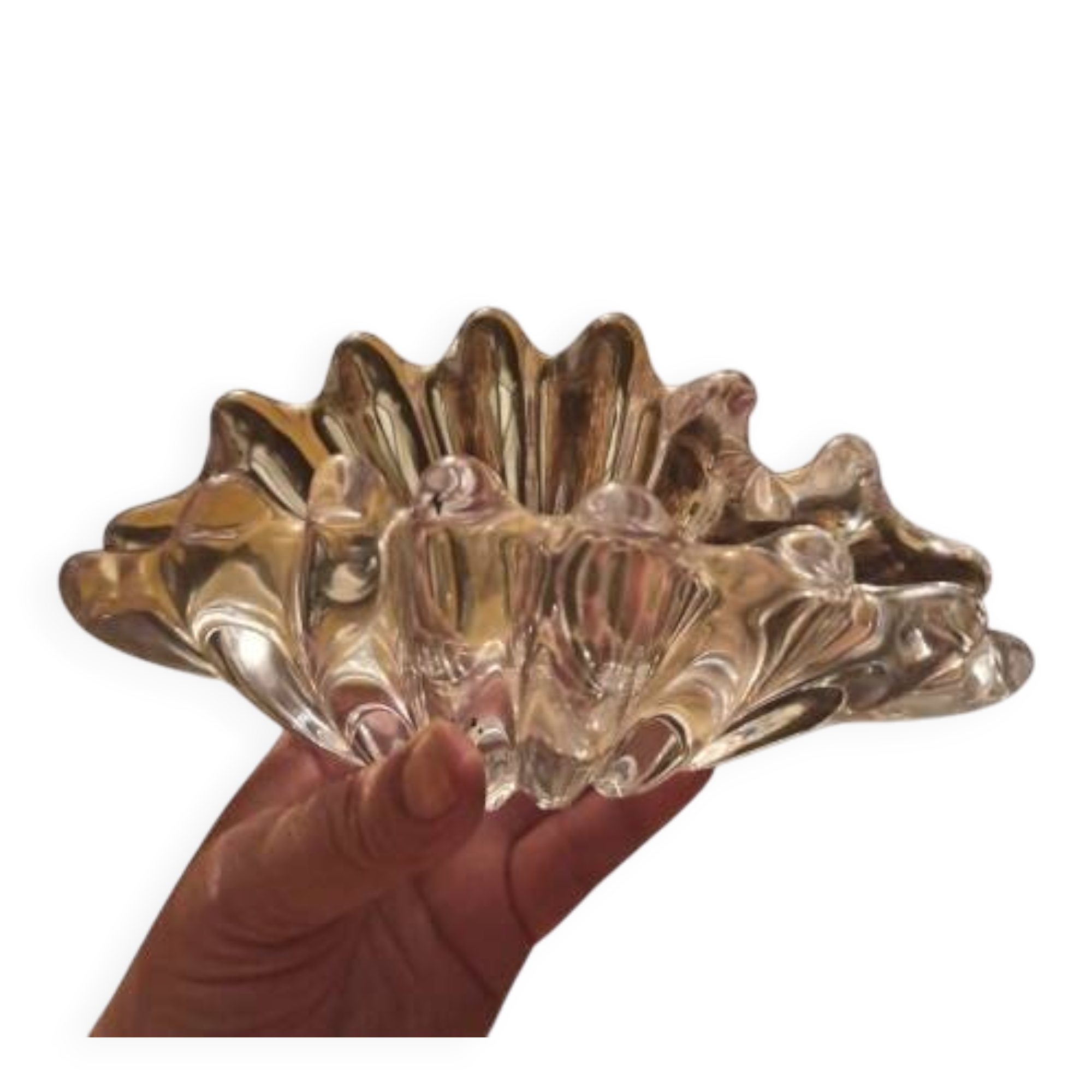 Moulded crystal bowl – 1950s style