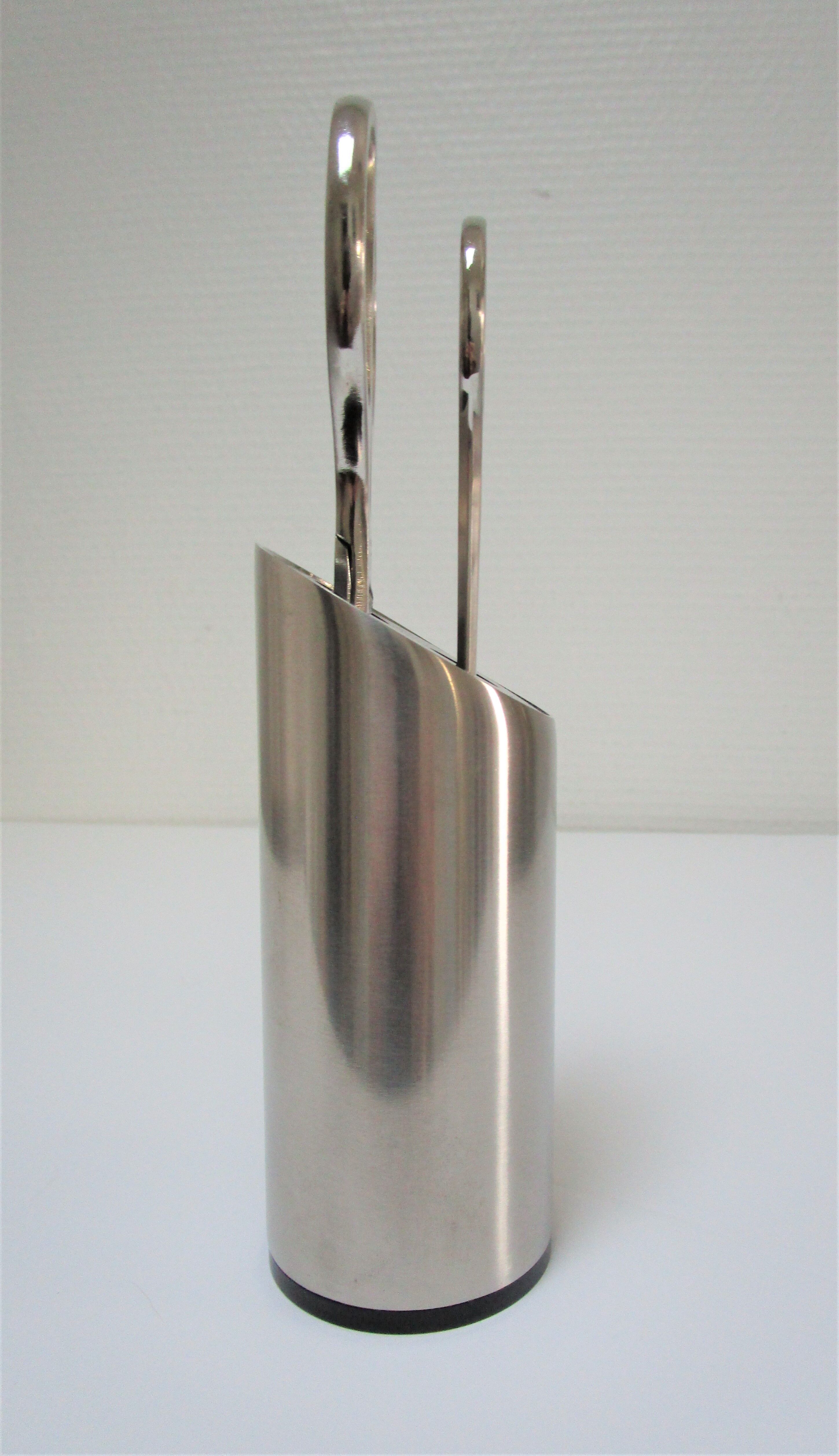 Stainless steel office set by Lerche Germany design 70s