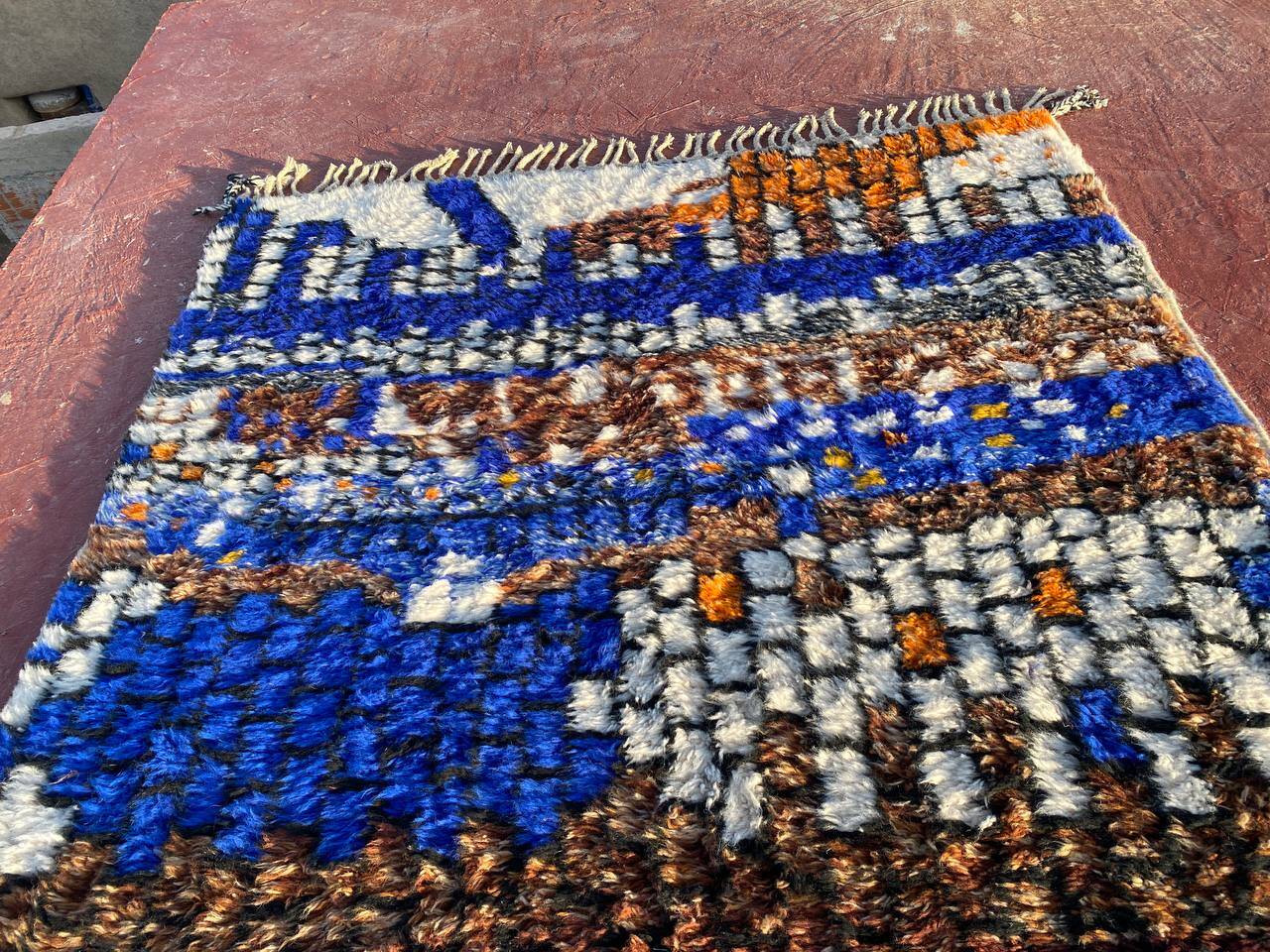 Beni Ouarain rug 300x200 cm – Thick wool with tribal patterns