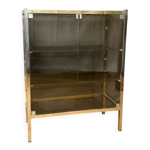 vitrine en laiton chromé
