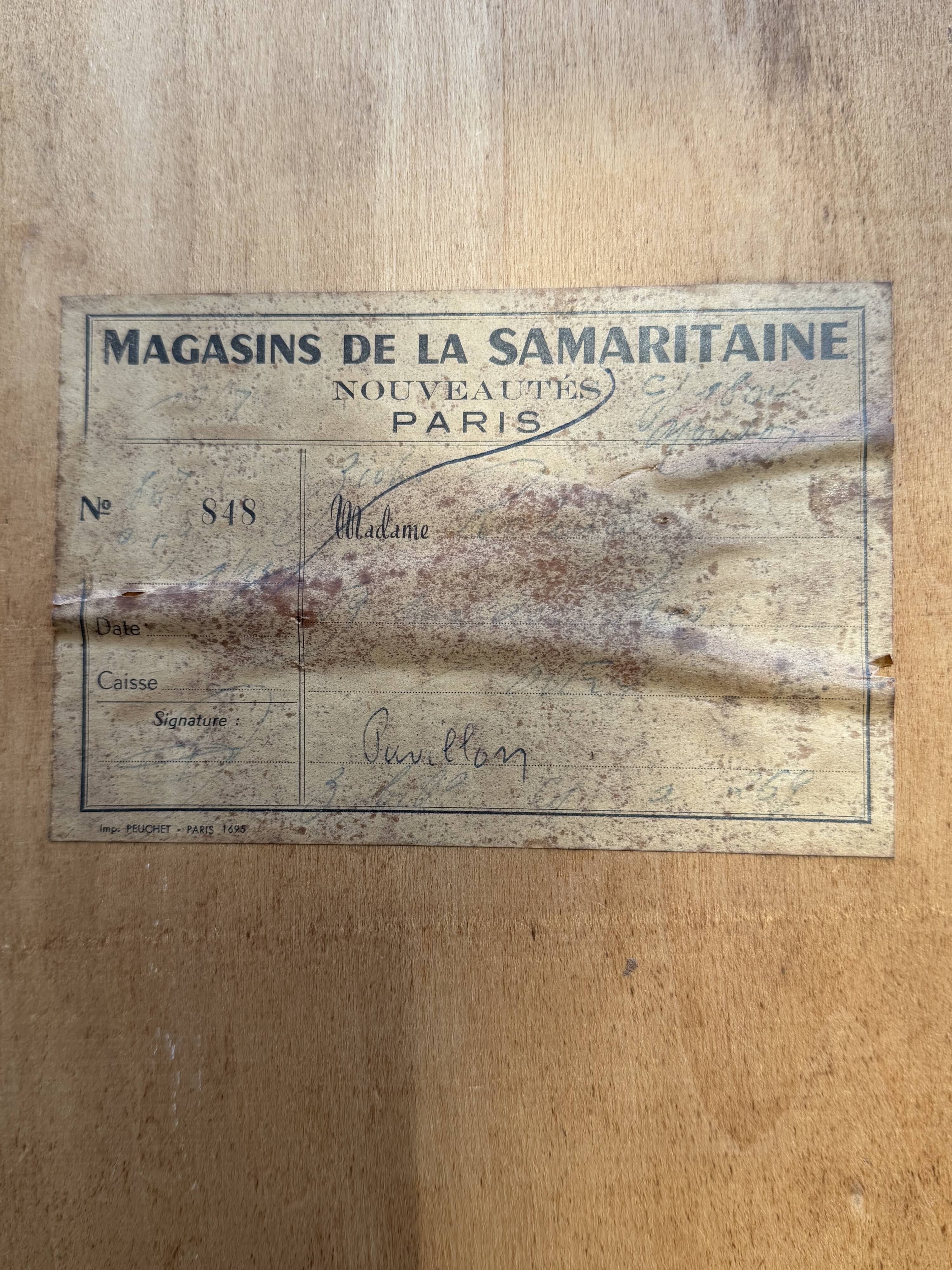 Grey glass-fronted Parisian wardrobe from La Samaritaine 1960