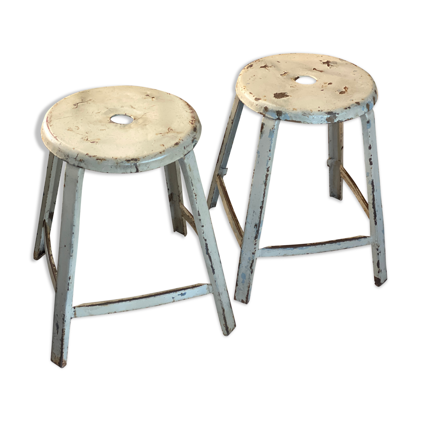 Pair of industrial stool