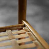 Cherry wood coffee table with shelf Vintage Mid-Century Modern Scandinavian