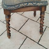 Paire de chaises brutaliste alsaciennes ancienne