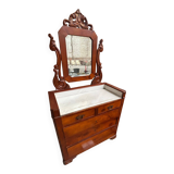 Antique dressing table / Coiffeuse ancienne avec marbre et miroir