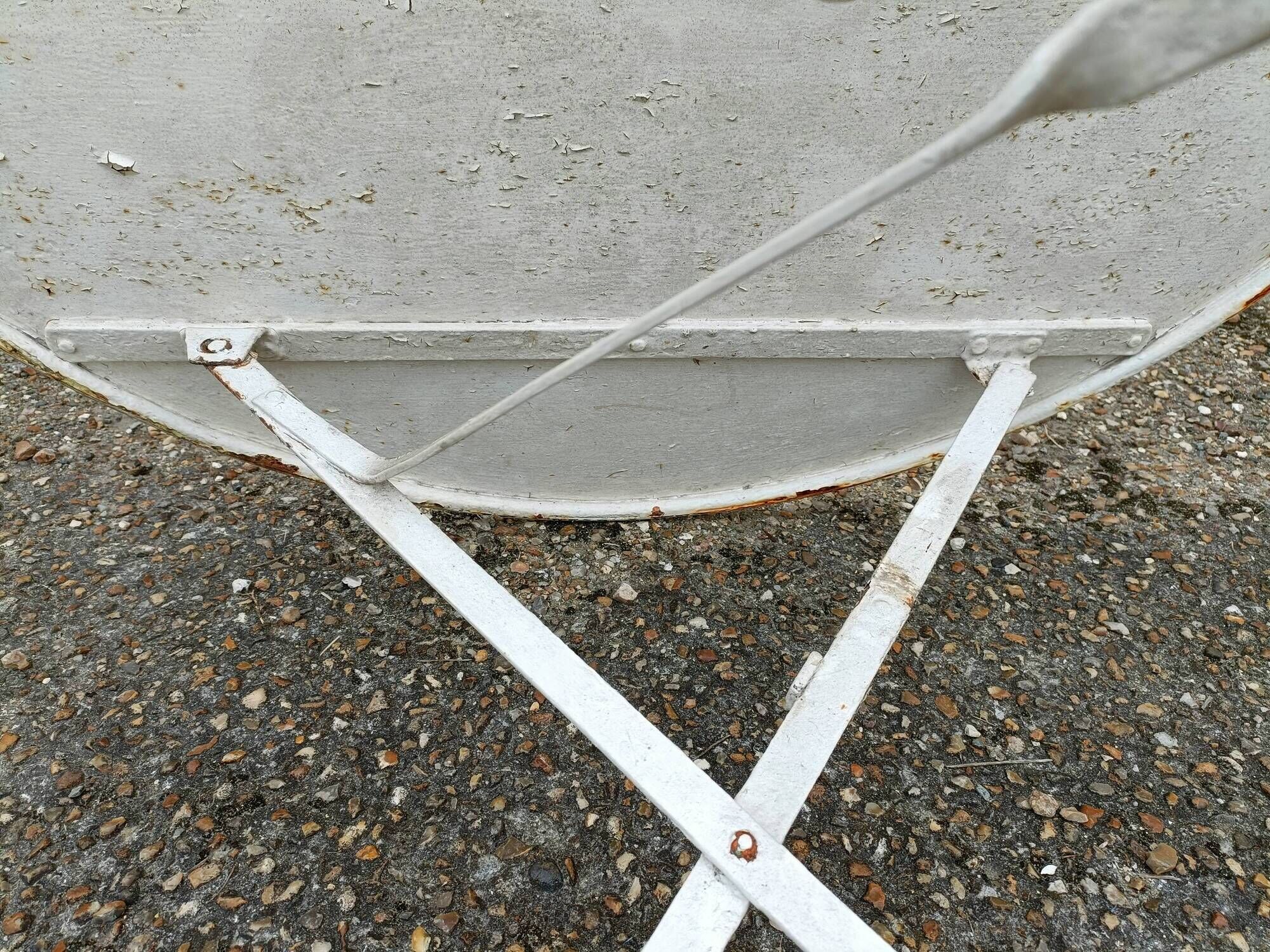 Garden furniture 4 places wrought iron old vintage xxeme
