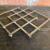 Dessous de plat ancien jacques adnet extensible métal argenté 1950 vin