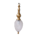 Suspension en laiton et verre du milieu du siècle