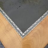 Solid cherry wood desk with leather top